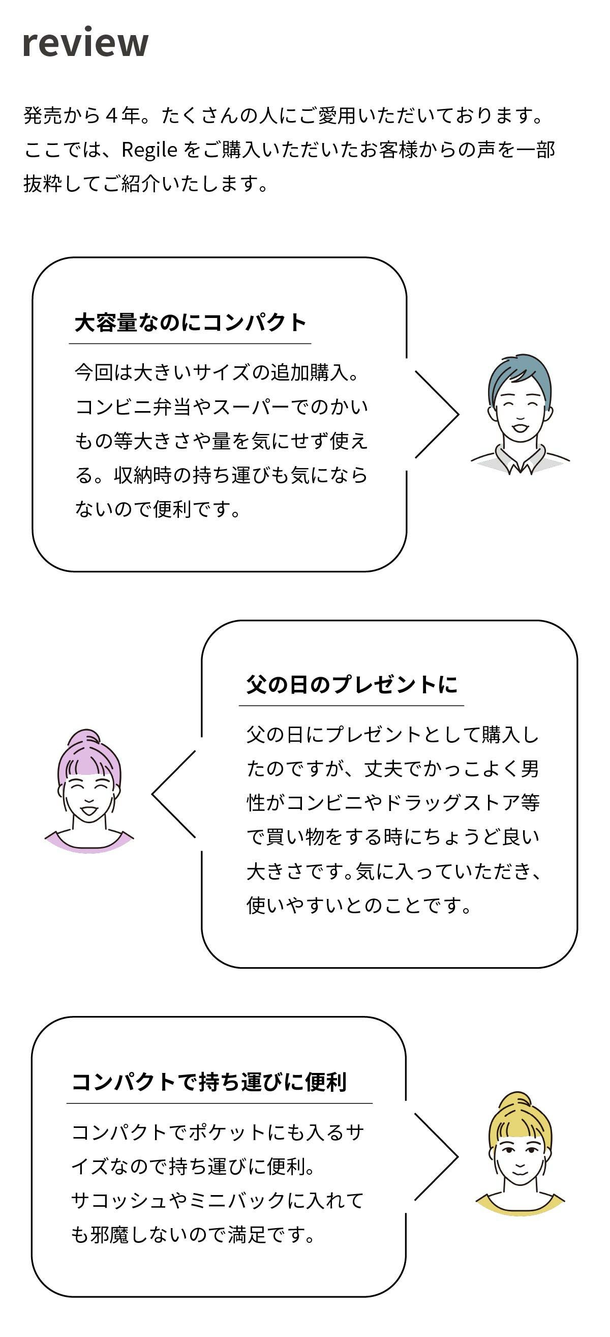 Regile（レジル） Lサイズ エコバッグ ユニセックス レジ袋 | aso(アソ