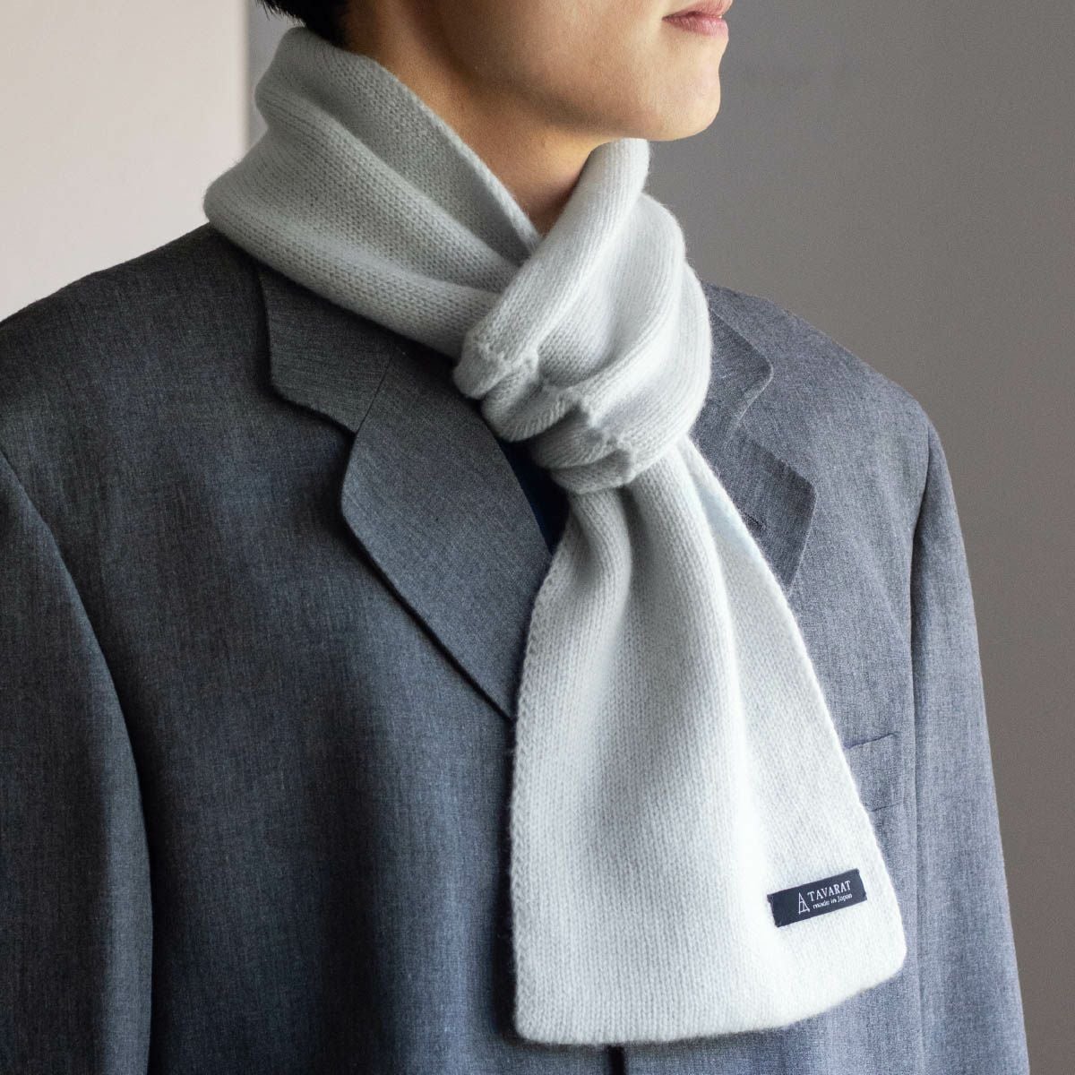 3秒マフラー カシミヤ マフラー 軽量 メンズ ta-tps321 | aso公式